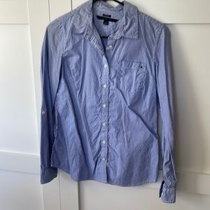 Tommy Hilfiger Blue and white striped button down